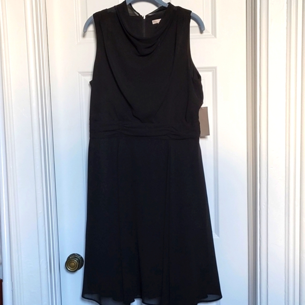 NWT Eva Mendes New York & Company black sleeveless dress, size 14